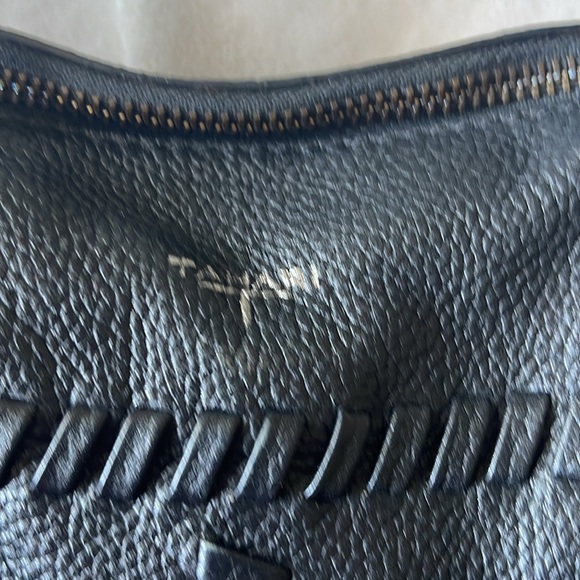 T Tahari "Skyler" Pebbled Leather Whipstitched Satchel w/ Removable Strap - Picture 4 of 15